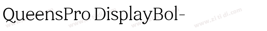 QueensPro DisplayBol字体转换